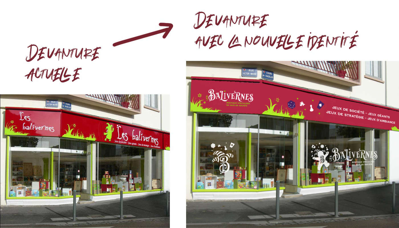 Montage de la vitrine des Balivernes à Lorient