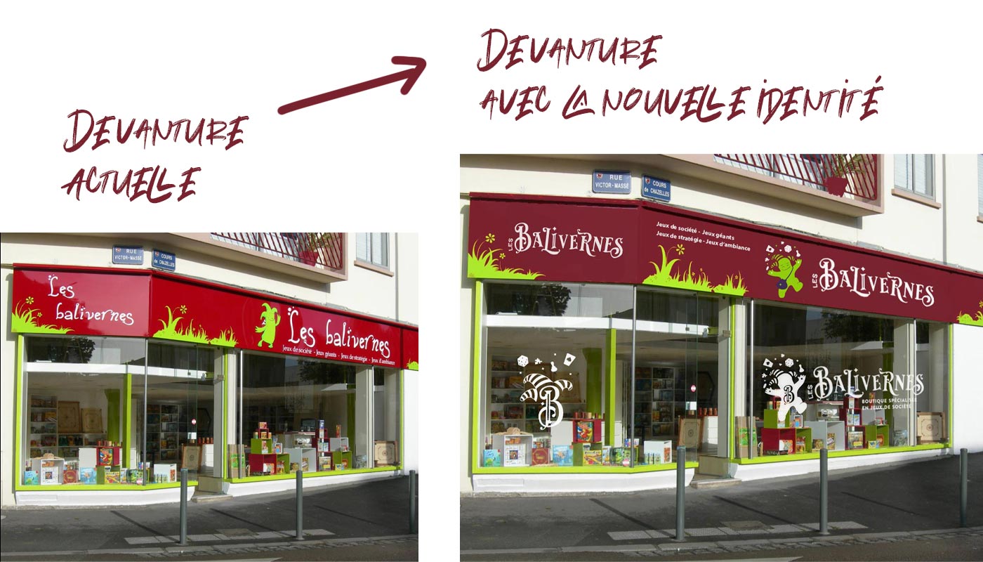 Montage de la vitrine des Balivernes à Lorient