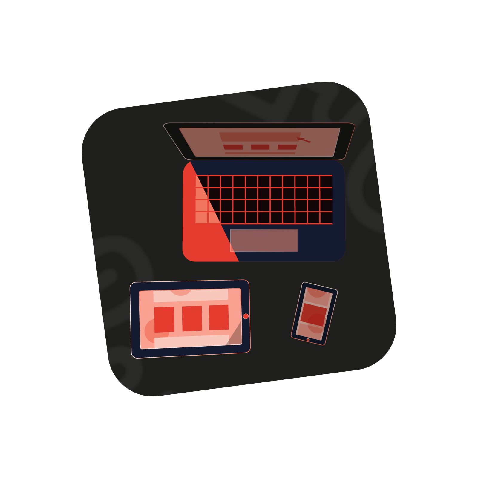 illustration pour représenter la conception de site web vitrine