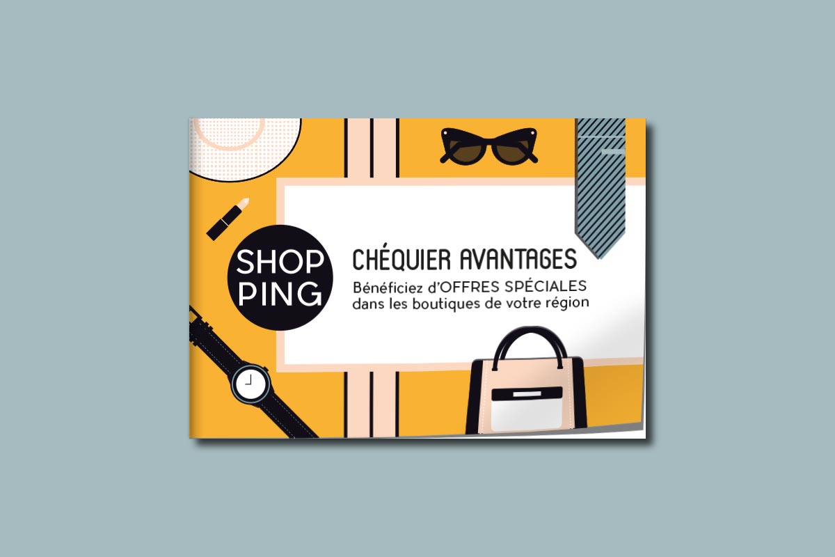 Couverture du chéquier avantages avec fond jaune